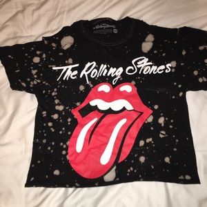 rolling stones cropped tee
